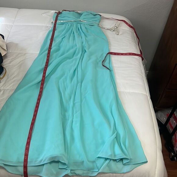 David’s Bridal Dress Size 4 Strapless Wedding Bridal Formal Color Spa Maxi Lined - Picture 11 of 11